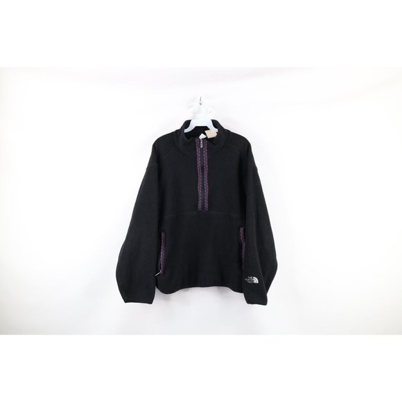 Vintage 90s The North Face L Spell Out Southwestern Half Zip Fleece Sweater USA